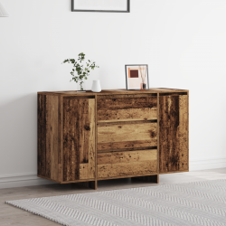 Sonata H Страничен шкаф от старо дърво 120x41x75 см Инженерна дървесина - Corpuri, vitrine, biblioteci modulare