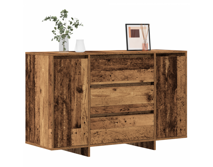 Sonata H Страничен шкаф от старо дърво 120x41x75 см Инженерна дървесина
