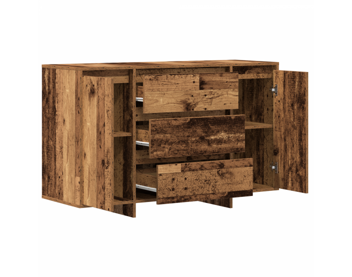 Sonata H Страничен шкаф от старо дърво 120x41x75 см Инженерна дървесина