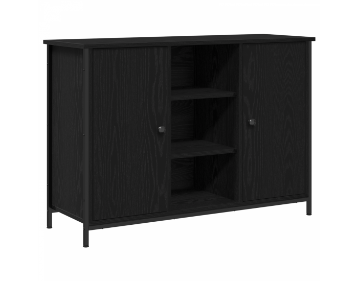 Sonata H Бюфет Черен дъб 100x35x70 см Инженерна дървесина и стомана