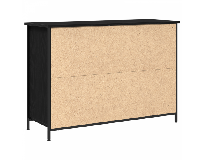 Sonata H Бюфет Черен дъб 100x35x70 см Инженерна дървесина и стомана