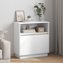 Sonata H страничен шкаф с LED Бяло 71x34,5x75 см от инженерна дървесина - Corpuri, vitrine, biblioteci modulare