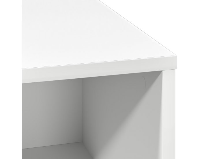Sonata H страничен шкаф с LED Бяло 71x34,5x75 см от инженерна дървесина
