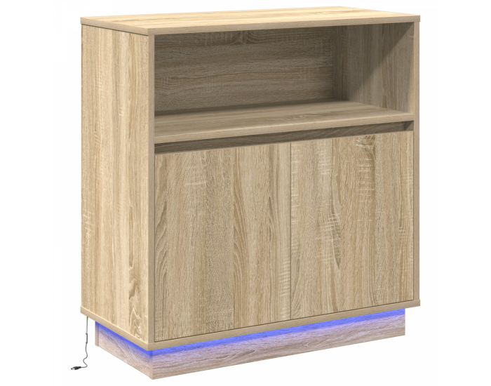 Sonata H Съхранение с LED Сонома Дъб 71x34,5x75 см Изкуствени дървесни частици