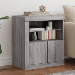 Sonata H Сайдборд с LED светлини, сив сонома, 60,5x37x67 см - Corpuri, vitrine, biblioteci modulare
