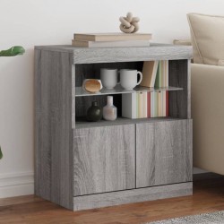 Sonata H Сайдборд с LED светлини, сив сонома, 60x37x67 см - Corpuri, vitrine, biblioteci modulare