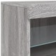 Sonata H Сайдборд с LED светлини, сив сонома, 60x37x67 см