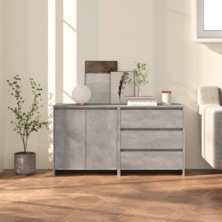 Sonata H Бюфети, 2 бр, бетонно сиво, инженерна дървесина - Living