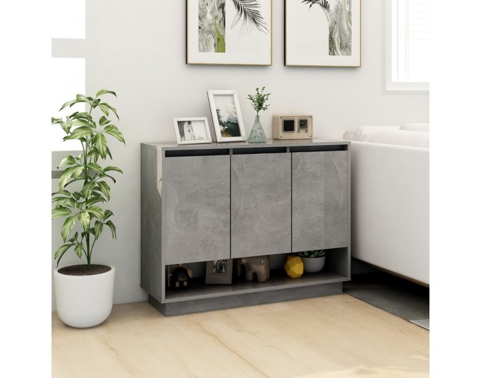 Sonata H Сайдборд, бетонно сив, 97x31x75 см, инженерно дърво