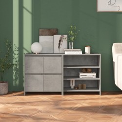 Sonata H Бюфет от 2 части, бетонно сиво, инженерно дърво - Living