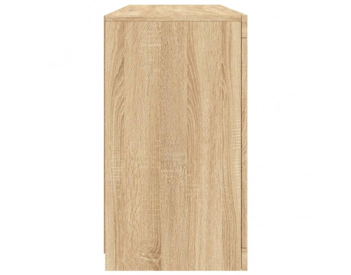 Sonata H Сайдборд с LED светлини, сонома дъб, 142,5x37x67 см