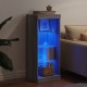 Sonata H Сайдборд с LED светлини, сив сонома, 41x37x100 см