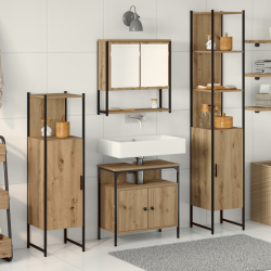 Sonata H Комплект мебели за баня от 4 части Дъб Artisan Инженерна дървесина - Seturi