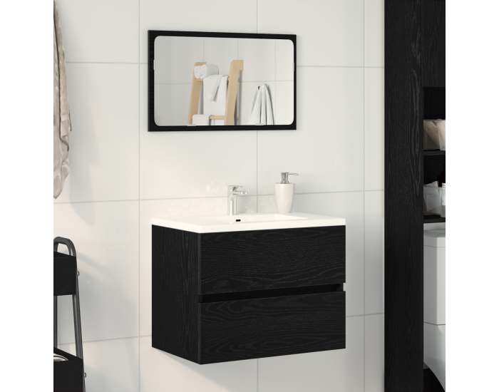 Sonata H Чекмедже за мивка Черен дъб 60x38,5x45 см Инженерна дървесина