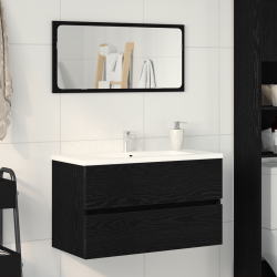 Sonata H Мивка шкаф Черен дъб 80x38.5x45 см Инженерна дървесина - Dulapuri de baie