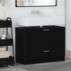 Sonata H Мивка шкаф Черен дъб 78x37x59 см Инженерна дървесина - Dulapuri de baie