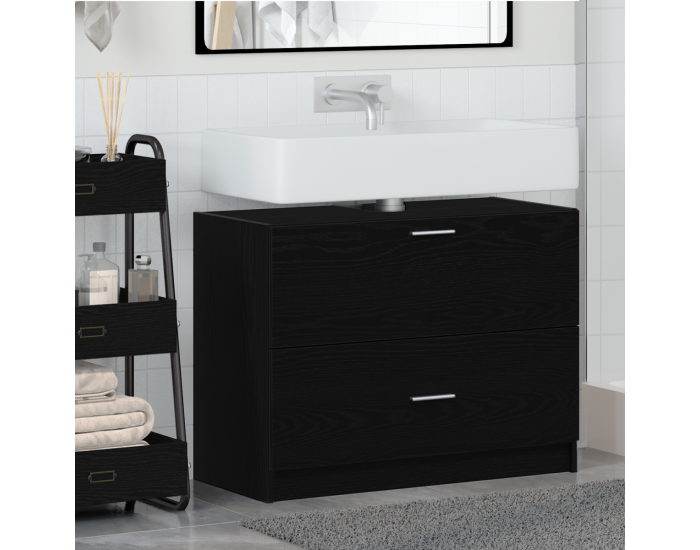 Sonata H Мивка шкаф Черен дъб 78x37x59 см Инженерна дървесина