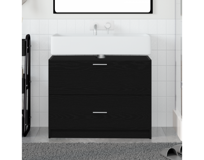 Sonata H Мивка шкаф Черен дъб 78x37x59 см Инженерна дървесина