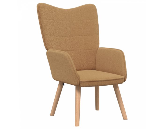 Sonata H Relaxing Chair Бежов къдрав подобен на вълна плат