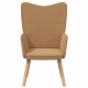 Sonata H Relaxing Chair Бежов къдрав подобен на вълна плат