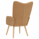 Sonata H Relaxing Chair Бежов къдрав подобен на вълна плат
