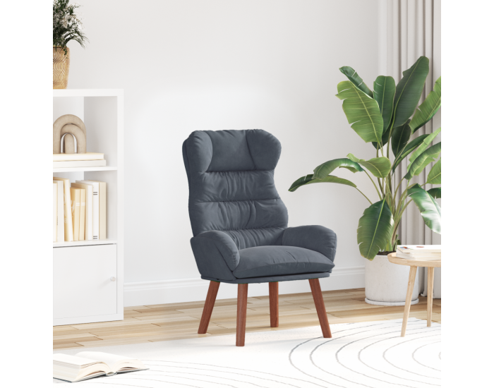 Sonata H Раз relaxing Chair Тъмен сив кадифе