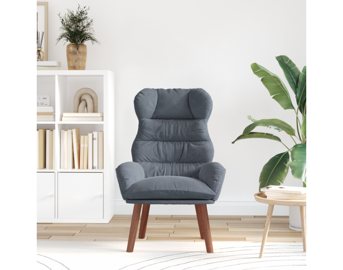 Sonata H Раз relaxing Chair Тъмен сив кадифе