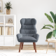 Sonata H Раз relaxing Chair Тъмен сив кадифе