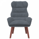 Sonata H Раз relaxing Chair Тъмен сив кадифе