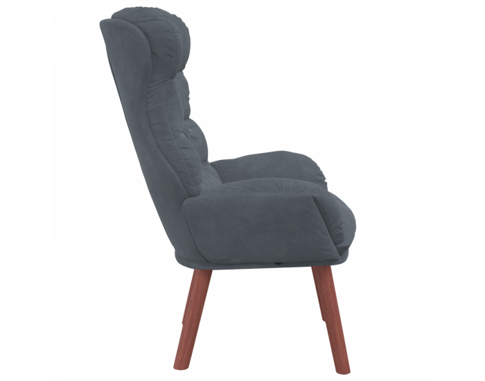 Sonata H Раз relaxing Chair Тъмен сив кадифе