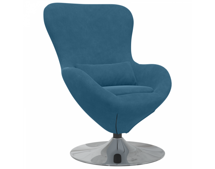 Egg Chair в синьо кадифе