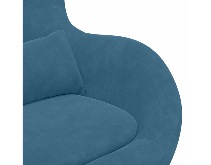 Egg Chair в синьо кадифе