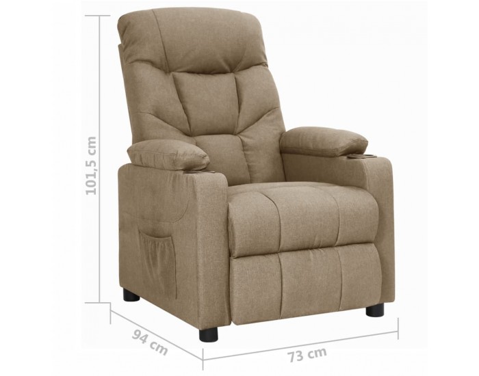 Sonata Fotoliu rabatabil, gri taupe, material textil