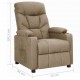 Sonata Fotoliu rabatabil, gri taupe, material textil