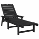 Sonata H легло за слънце 2 бр Черно 162x53x98,5 см HDPE