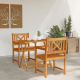 Sonata H Градински столове 2 бр 56x56x90 см от масивна акациева дървесина