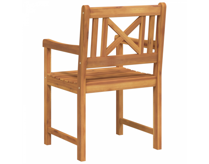 Sonata H Градински столове 2 бр 56x56x90 см от масивна акациева дървесина