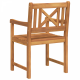 Sonata H Градински столове 2 бр 56x56x90 см от масивна акациева дървесина