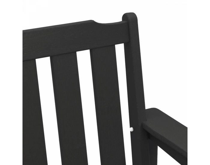 Sonata H Черна пейка 120 см HDPE
