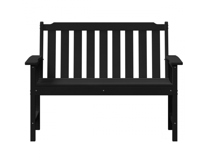 Sonata H Черна пейка 120 см HDPE