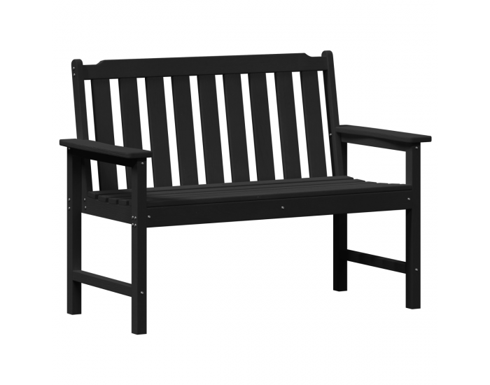 Sonata H Черна пейка 120 см HDPE