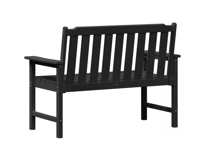 Sonata H Черна пейка 120 см HDPE