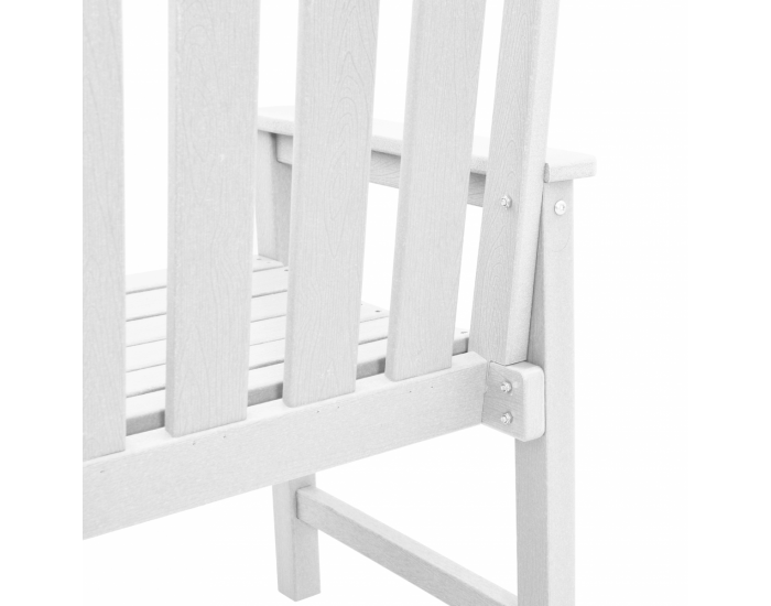 Sonata H Градински Dining Chairs 2 бр Бял HDPE