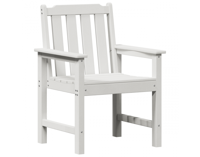 Sonata H Градински Dining Chairs 2 бр Бял HDPE