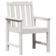 Sonata H Градински Dining Chairs 2 бр Бял HDPE