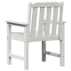 Sonata H Градински Dining Chairs 2 бр Бял HDPE