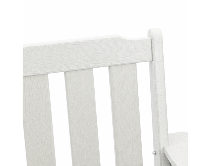Sonata H Градински Dining Chairs 2 бр Бял HDPE