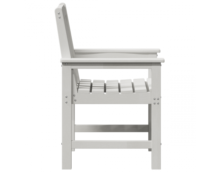 Sonata H Градински Dining Chairs 2 бр Бял HDPE