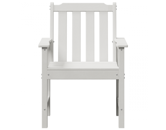Sonata H Градински Dining Chairs 2 бр Бял HDPE