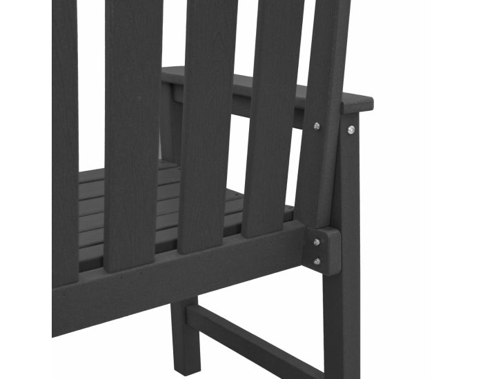 Sonata H Градински Столове 2 бр Черен HDPE